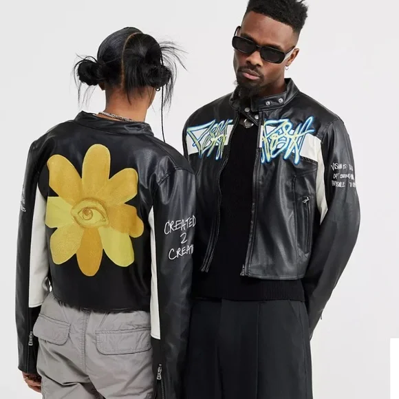 PISHPOSH UO Exclusive Moto Jacket size Large - Picture 2 of 5